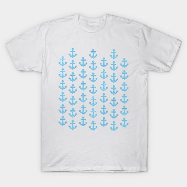 Anchor blue captain pattern design T-Shirt by Shirtbubble